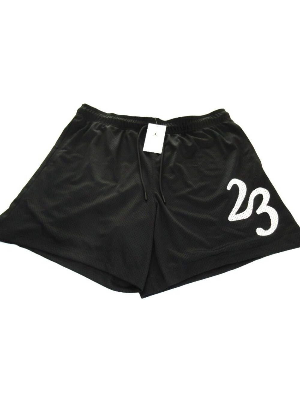 Jordan Men's MVP Mesh 23 Gym Shorts Double Black White Standard Fit NWT